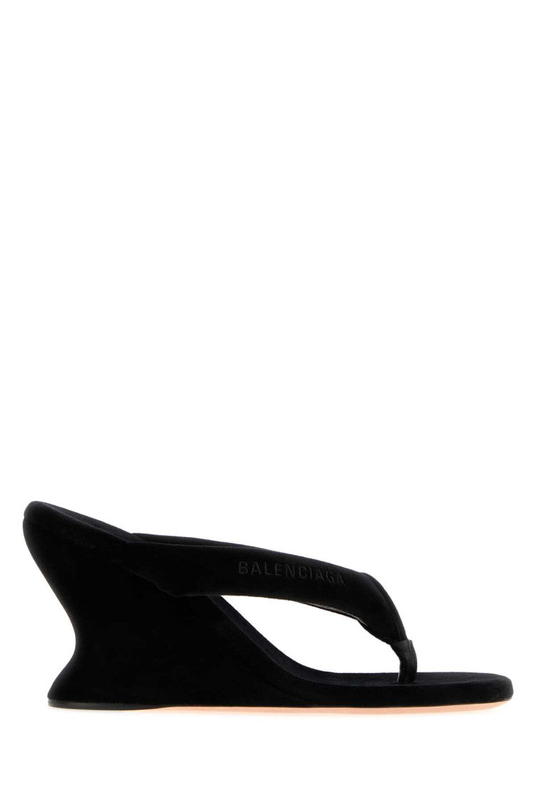 Black Suede Wedges 1