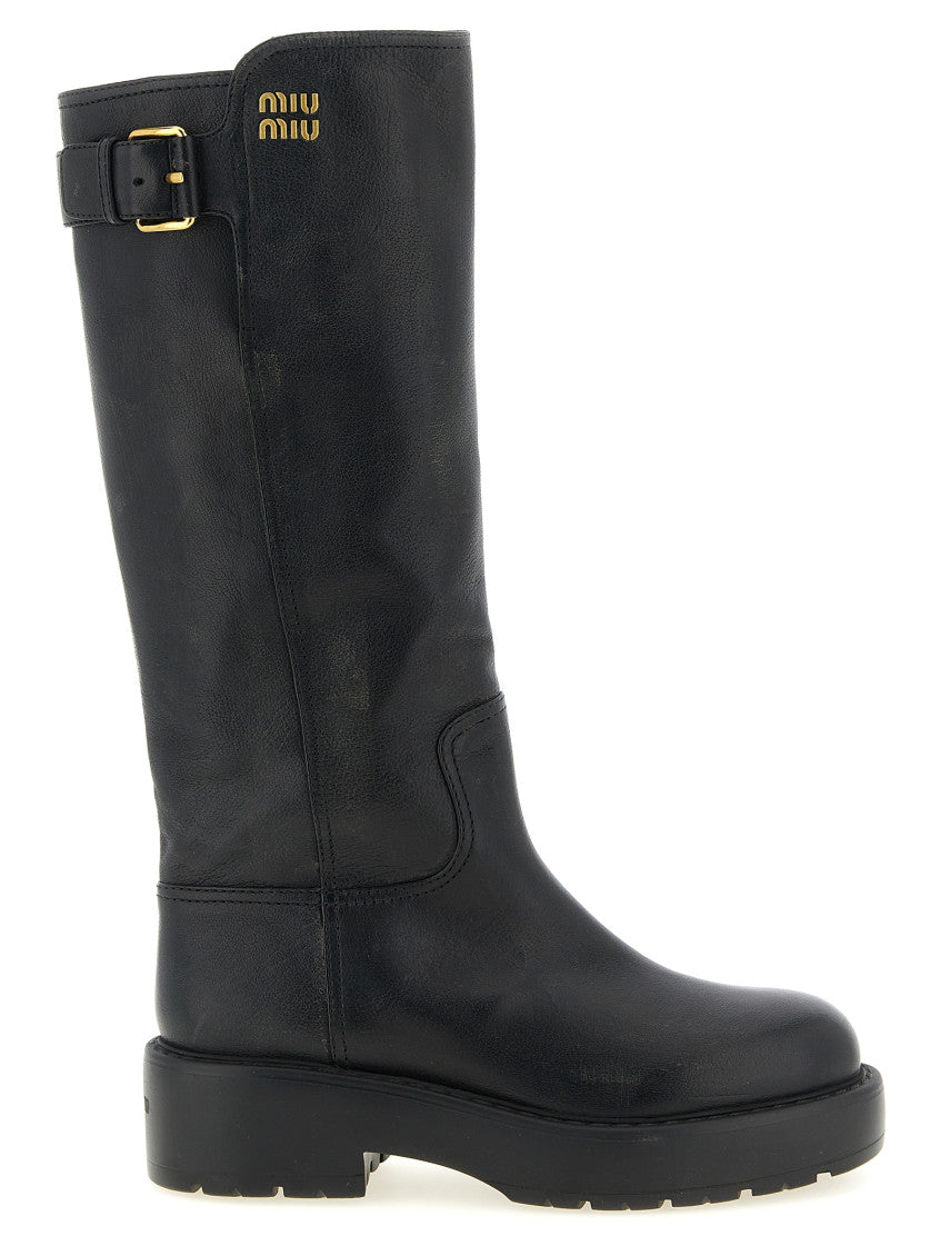 Black Logo Boots 1