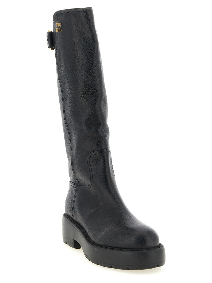 Black Logo Boots 2