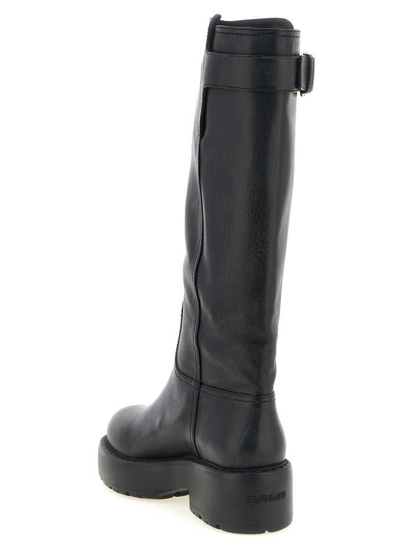 Black Logo Boots 3
