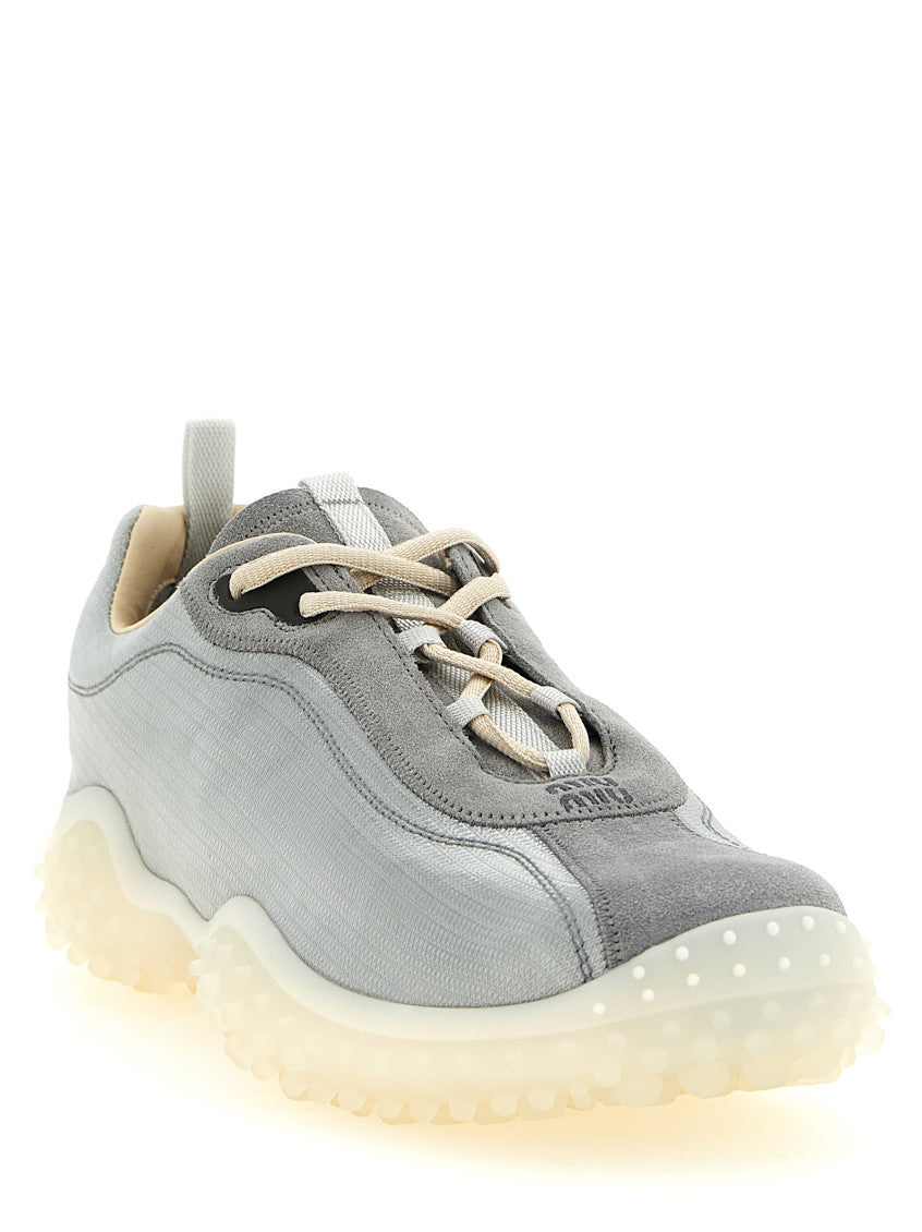 Grey Solid Bubble Sneakers 2