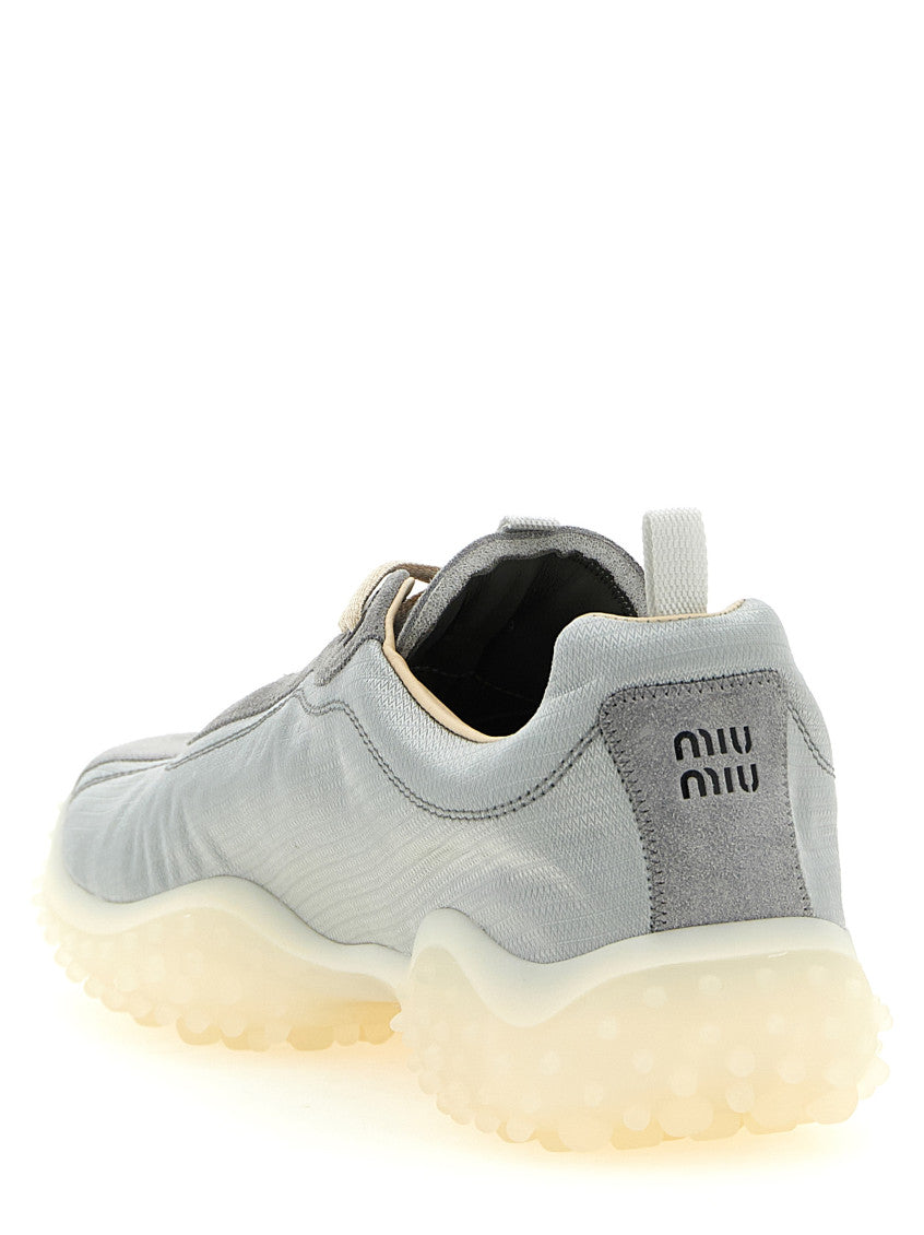 Grey Solid Bubble Sneakers 3