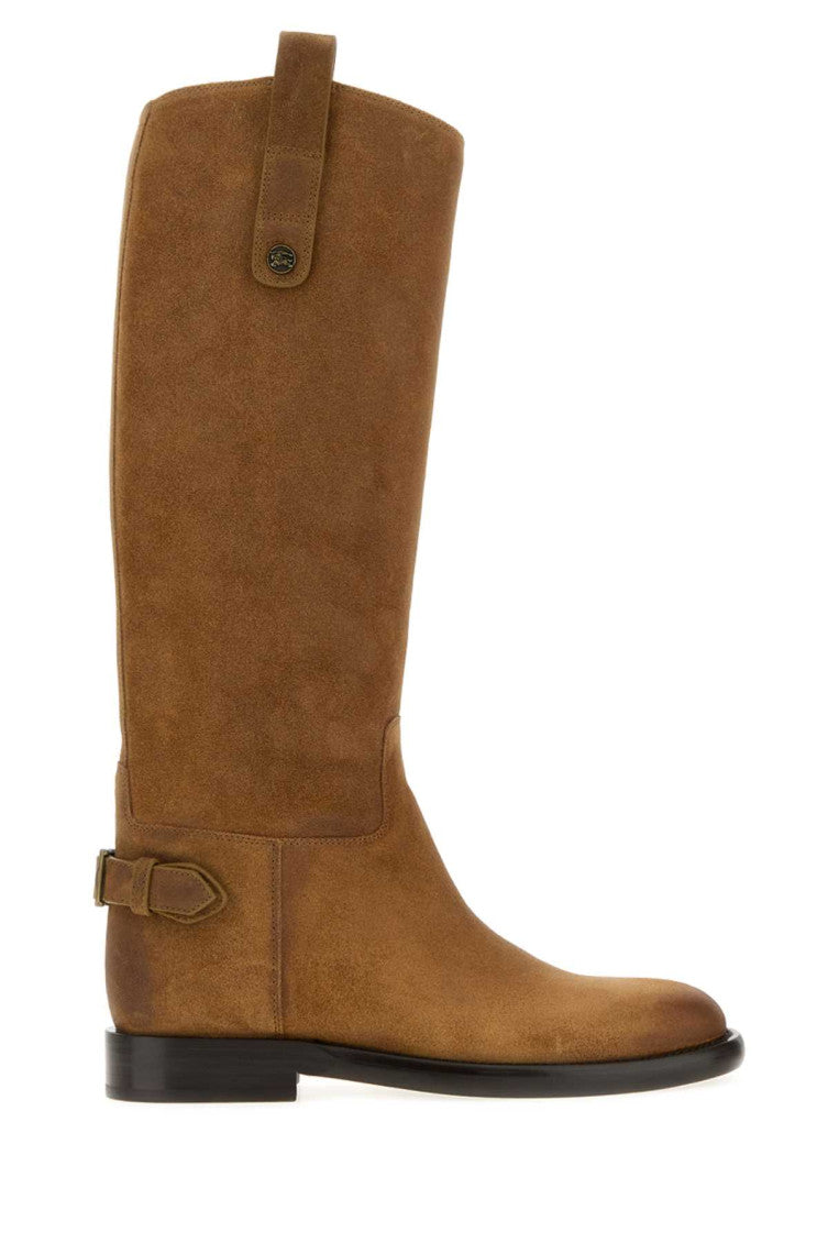 Brown Solid Cavalier Boots 1