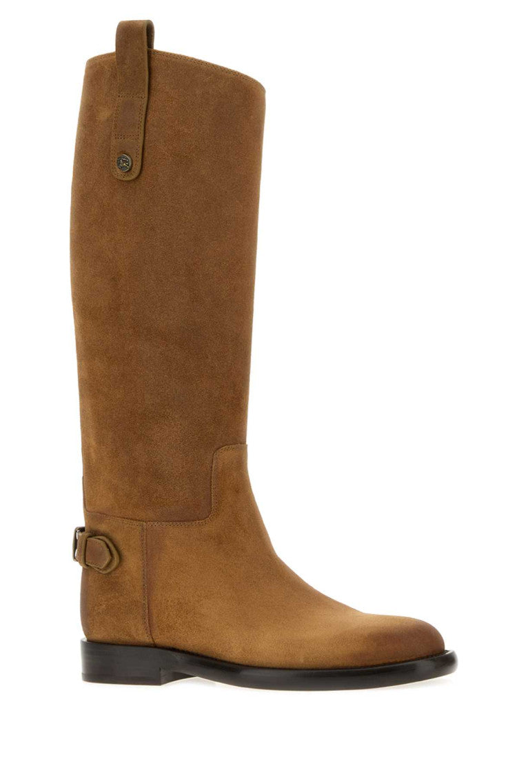 Brown Solid Cavalier Boots 2