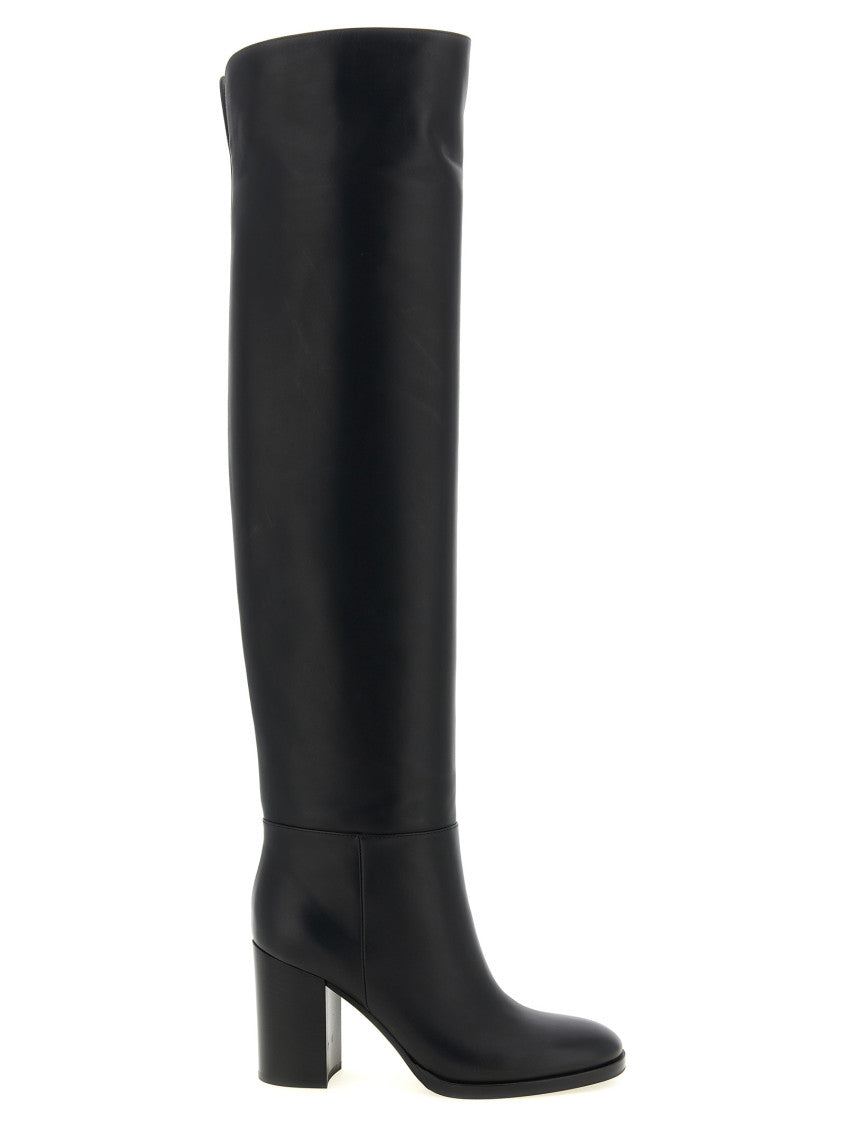 Black Solid Glove Boots 1