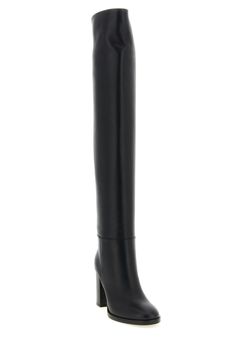 Black Solid Glove Boots 2