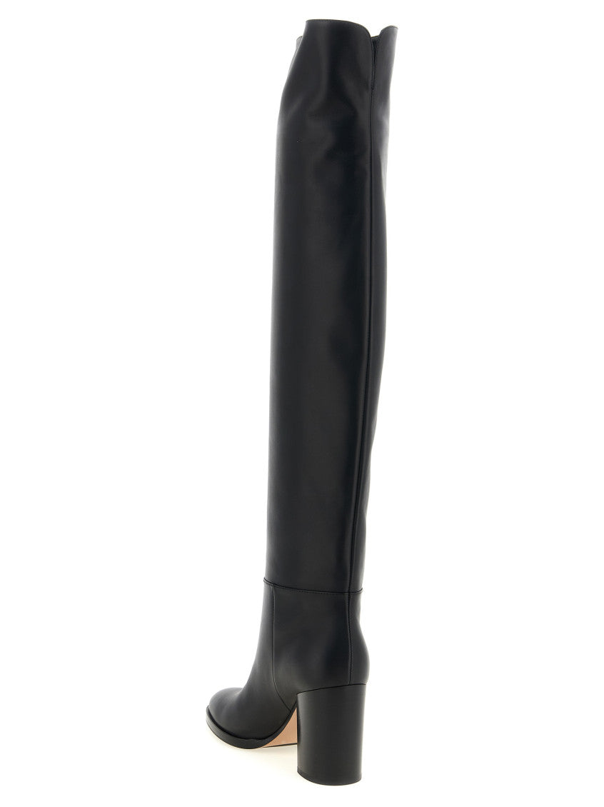 Black Solid Glove Boots 3