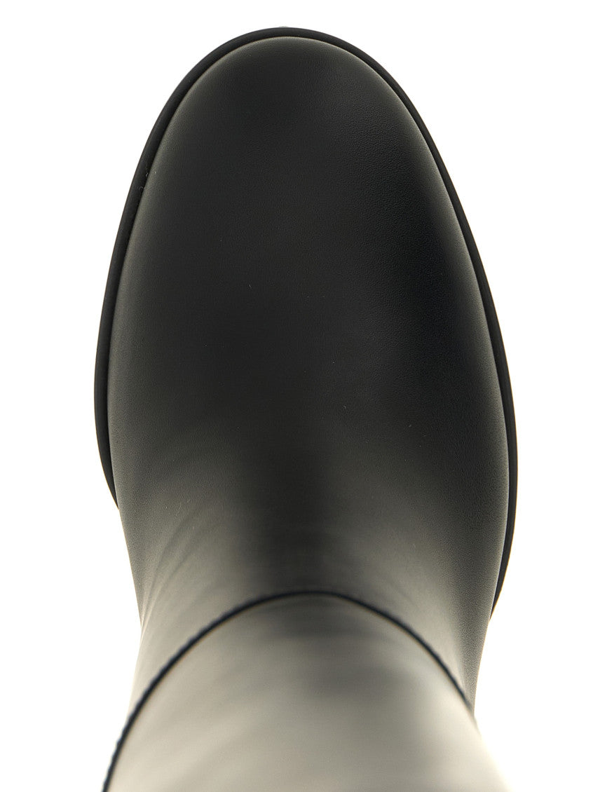 Black Solid Glove Boots 4