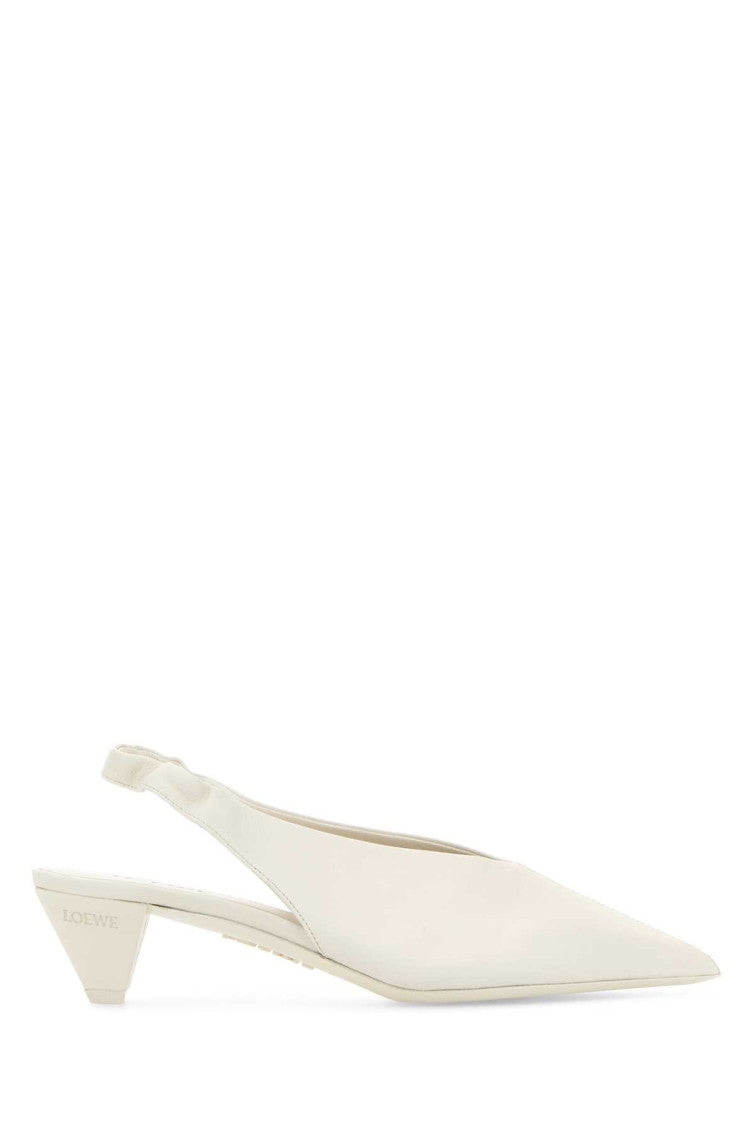 White Slingback Pumps 1