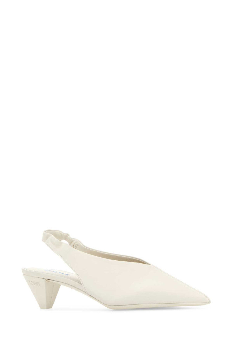 White Slingback Pumps 2