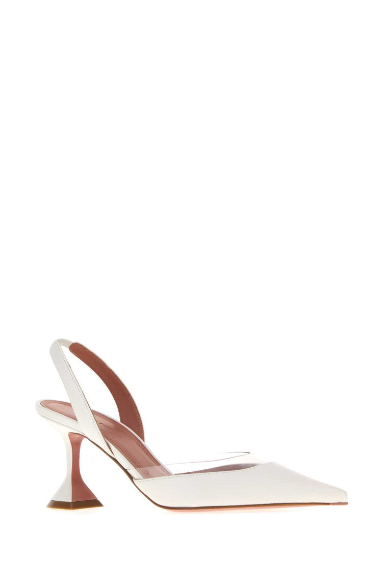 White Slingback Pumps 2