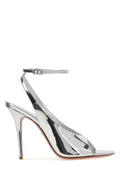 Silver Leather Heels 1