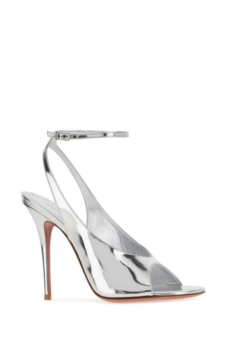 Silver Leather Heels 2
