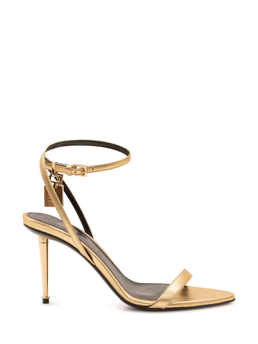 Golden Ankle-strap Heels 1