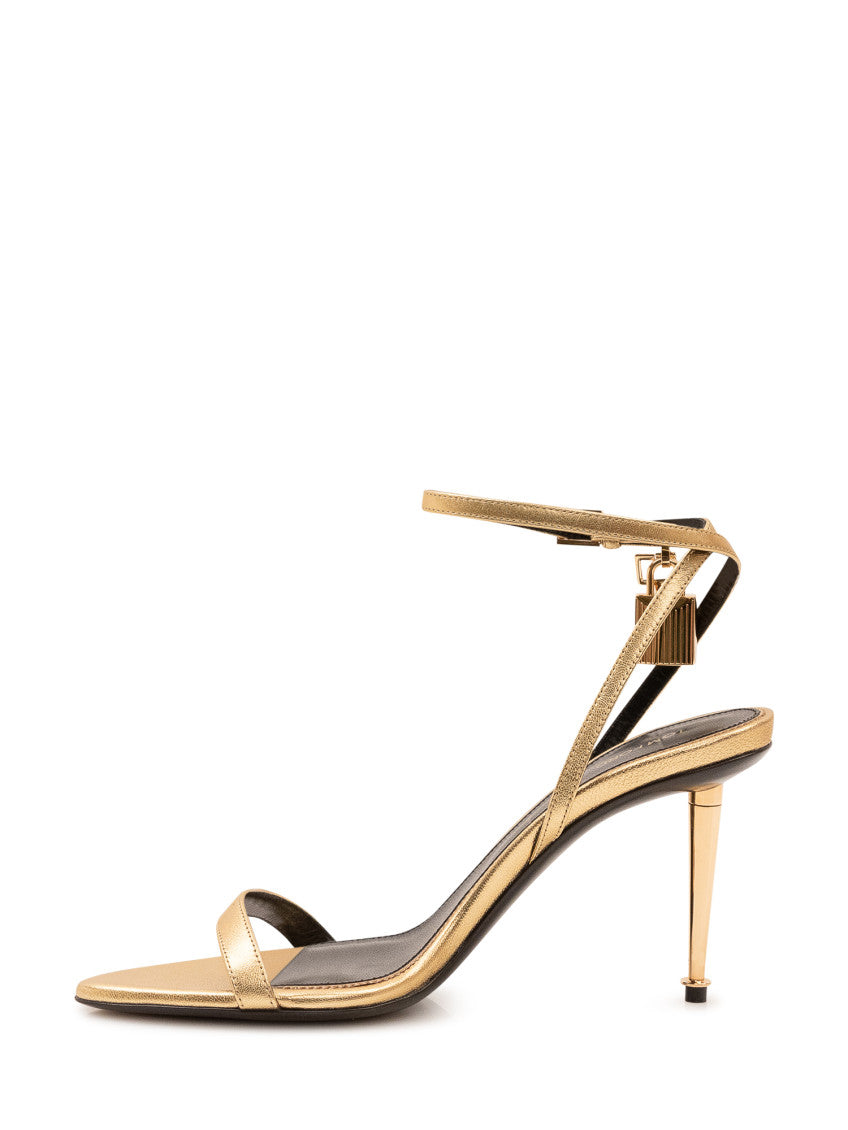 Golden Ankle-strap Heels 4