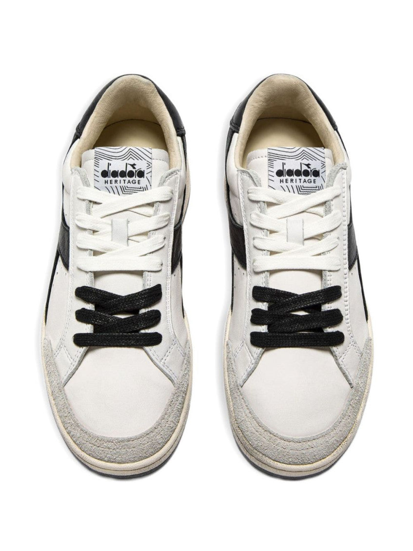 White Color-Block Prestige Sneakers 5