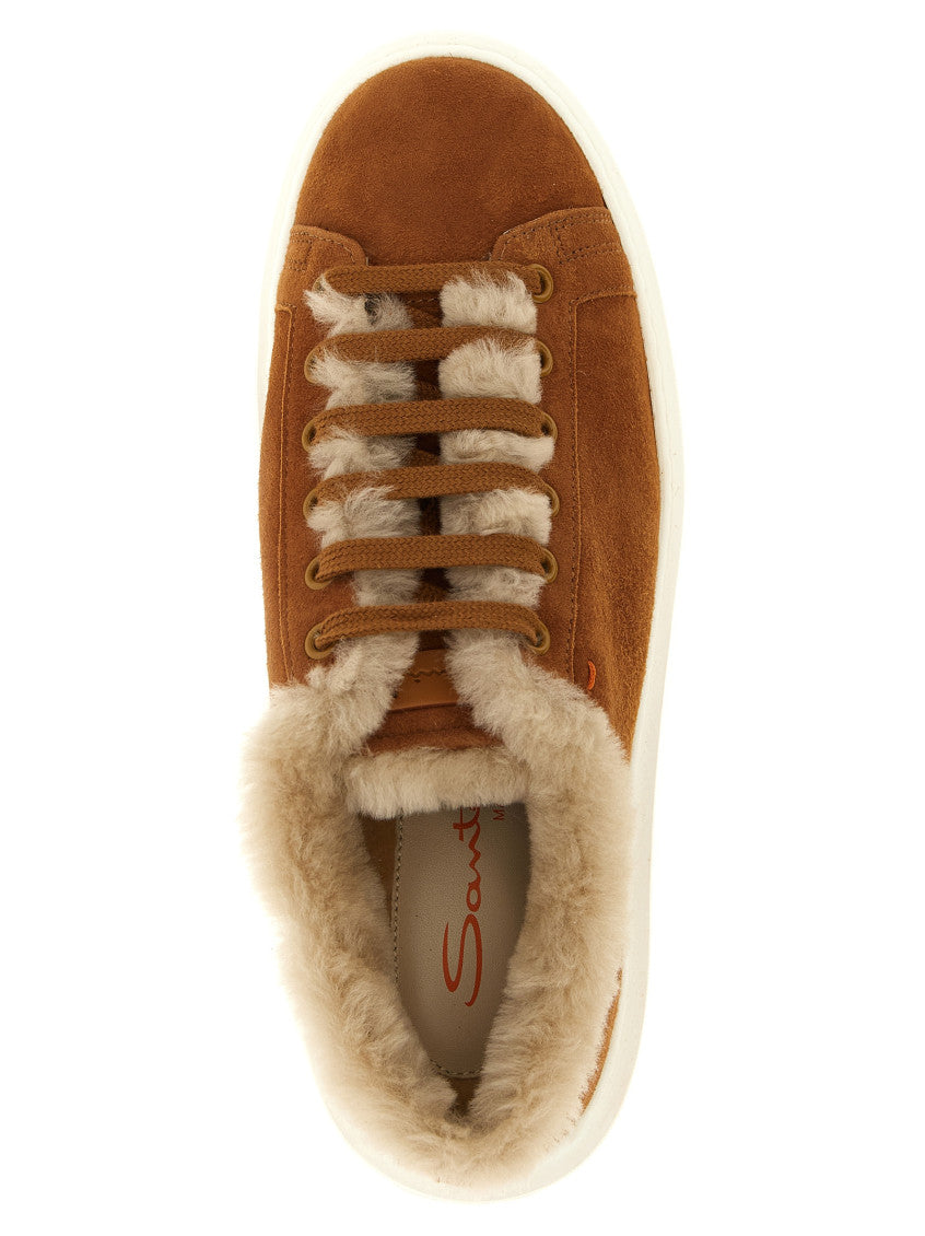 Brown Lace Up Sneakers 4