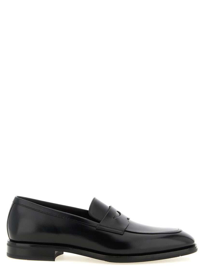 Black Solid Loafers 1