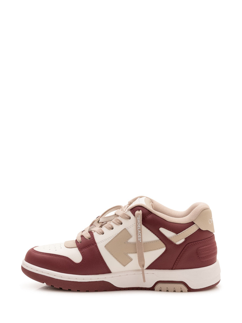 Burgundy Color-Block Sneakers 4