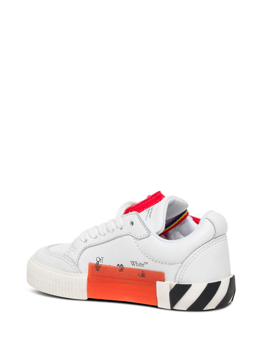 Girls White Low Vulcanized Sneakers 2