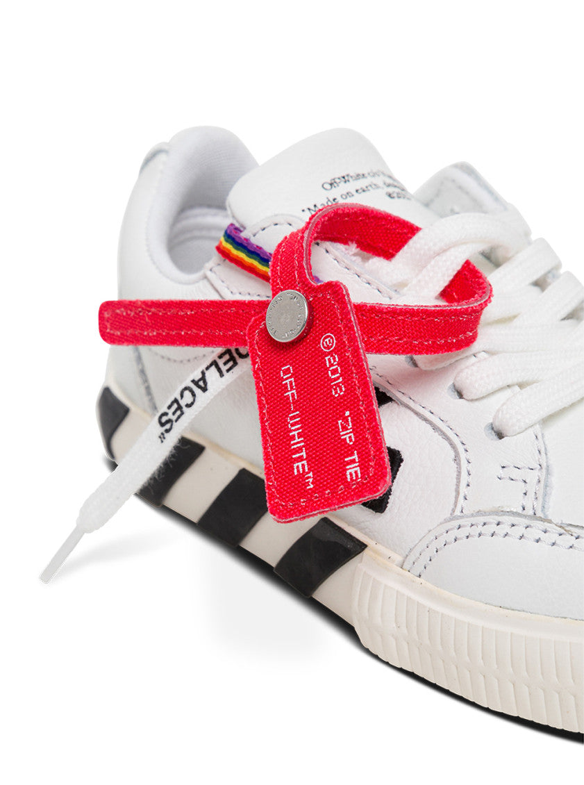Girls White Low Vulcanized Sneakers 3