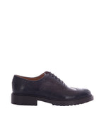 Brown Embroidered Lace Ups Shoes 1
