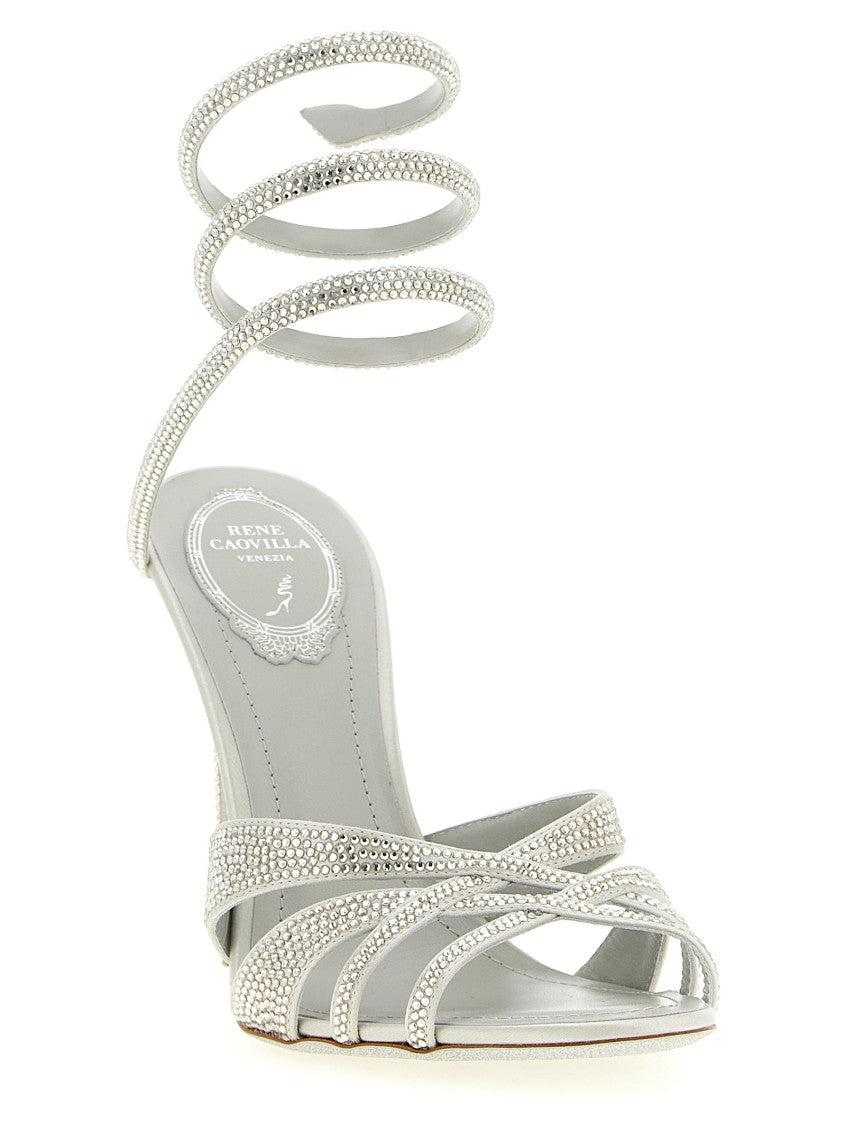 Silver Embellished Dania Heels 2
