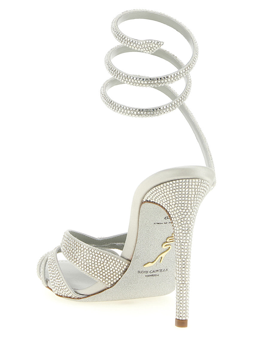 Silver Embellished Dania Heels 3