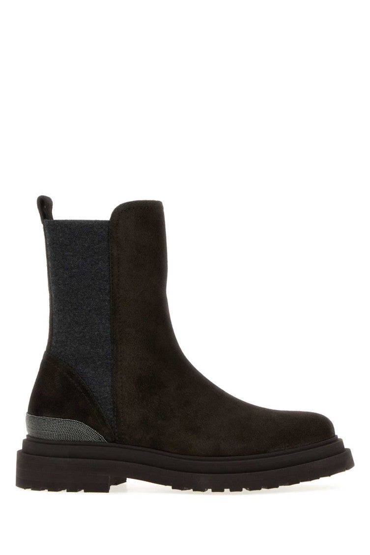 Dark Brown Suede Boots 1