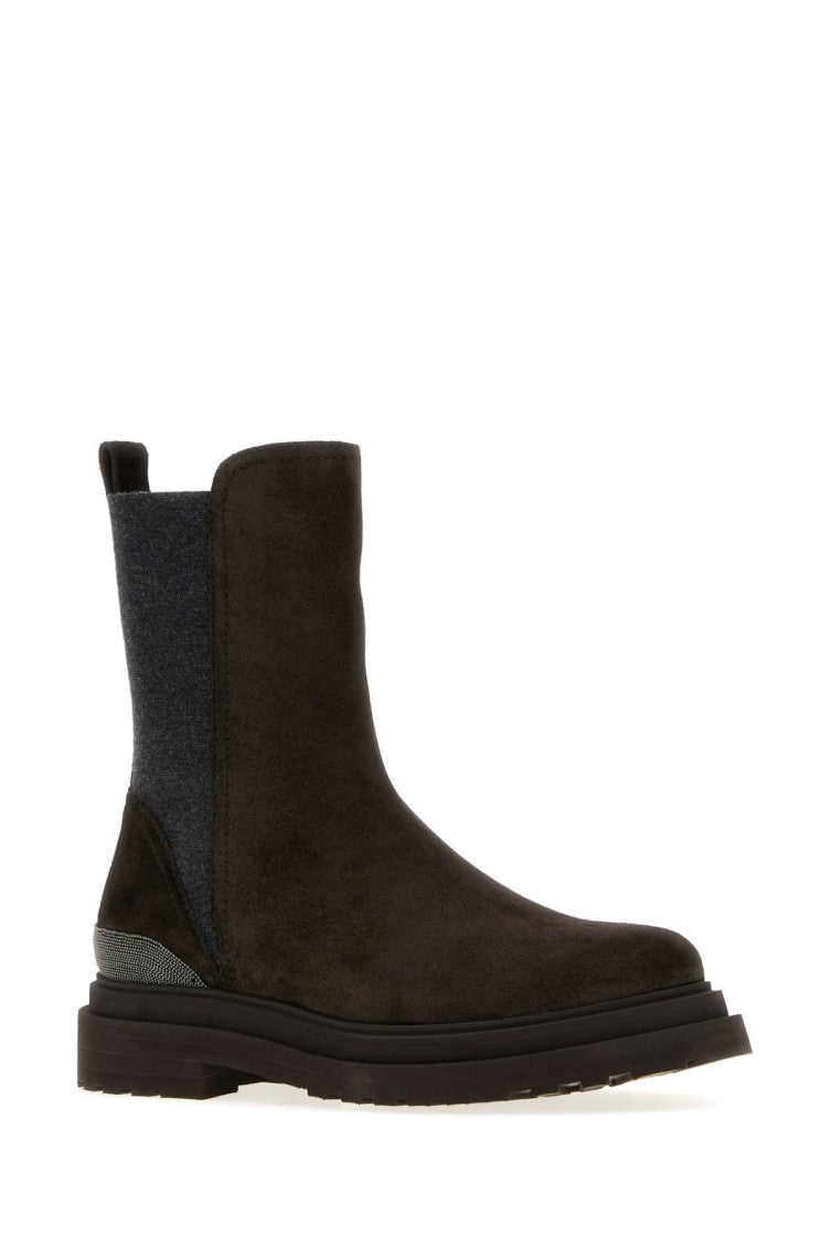 Dark Brown Suede Boots 2