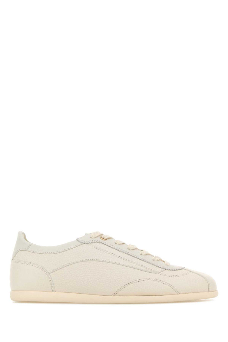 Ivory Leather Sneakers 1