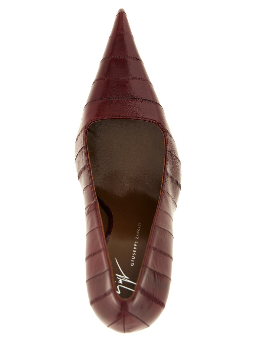 Maroon Slip On Pumps 4