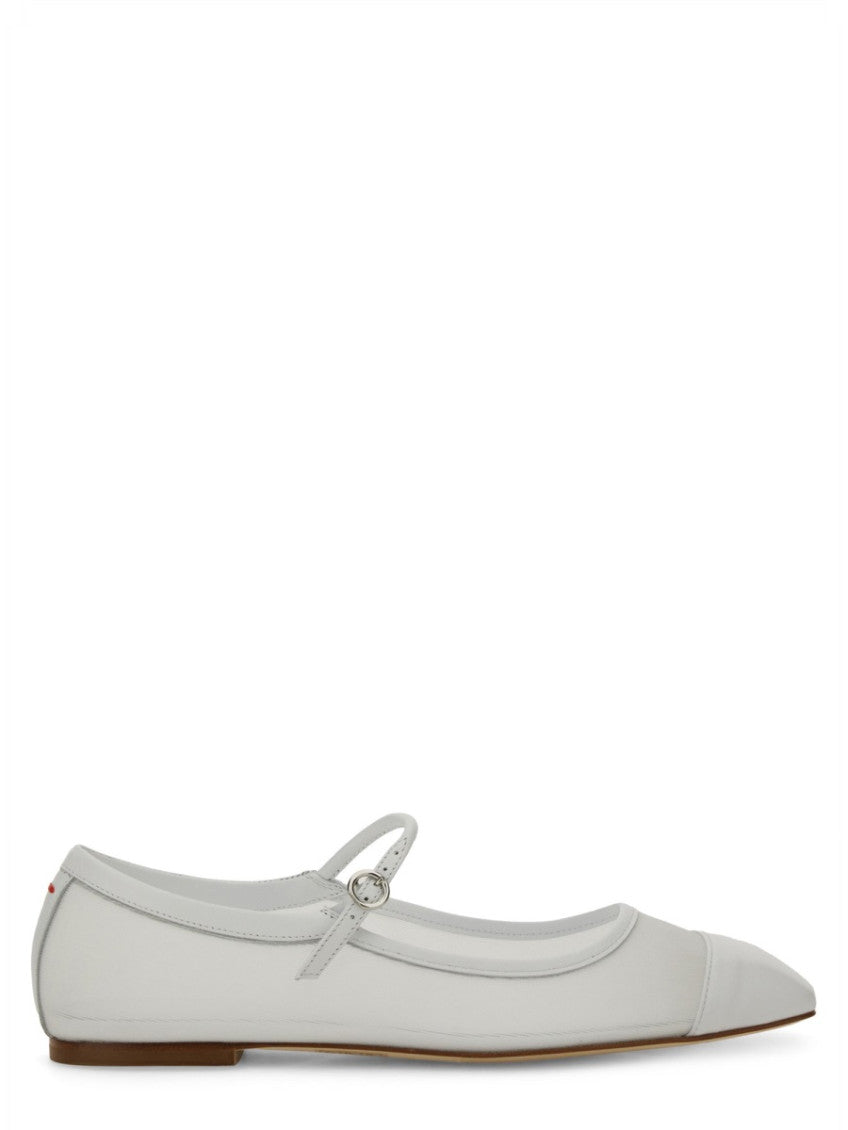 White Solid Ballet Flats 1