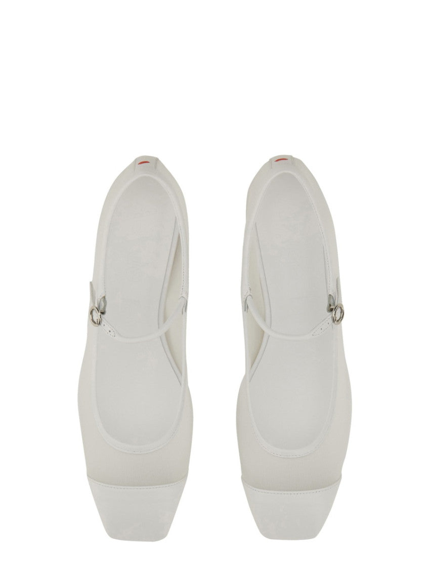 White Solid Ballet Flats 3