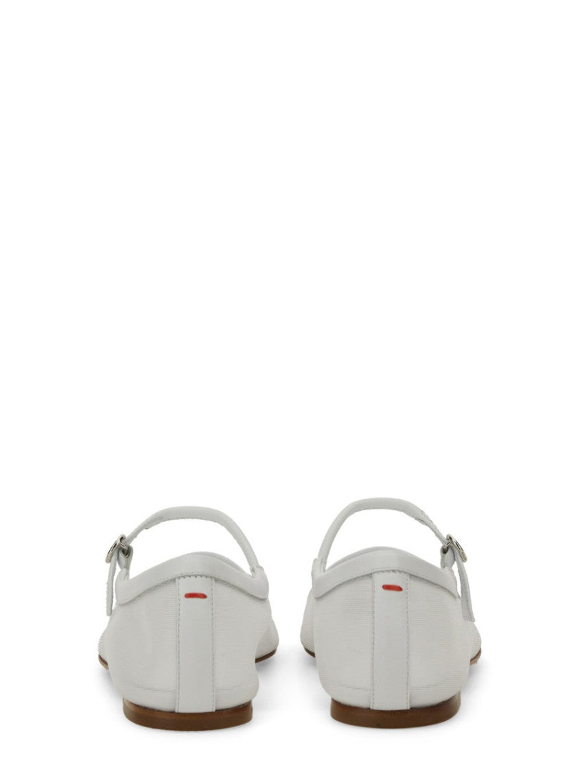 White Solid Ballet Flats 4