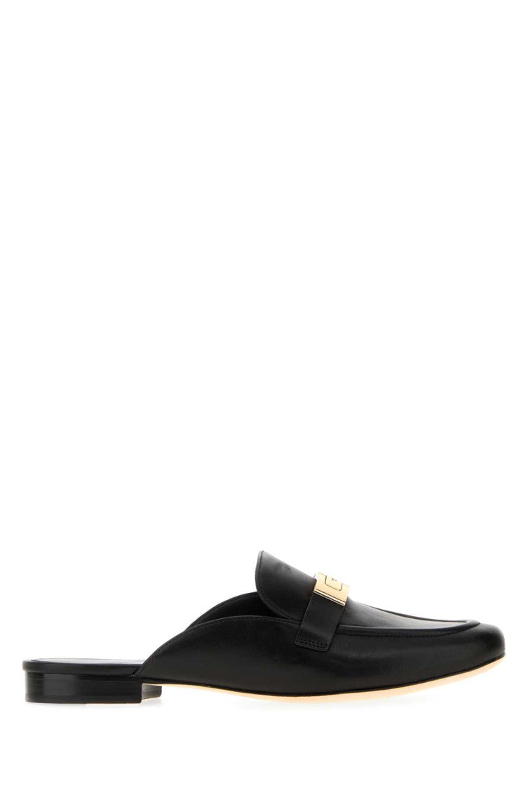 Black Slip On Mules 1