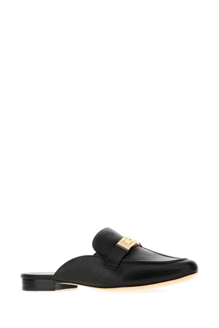 Black Slip On Mules 2