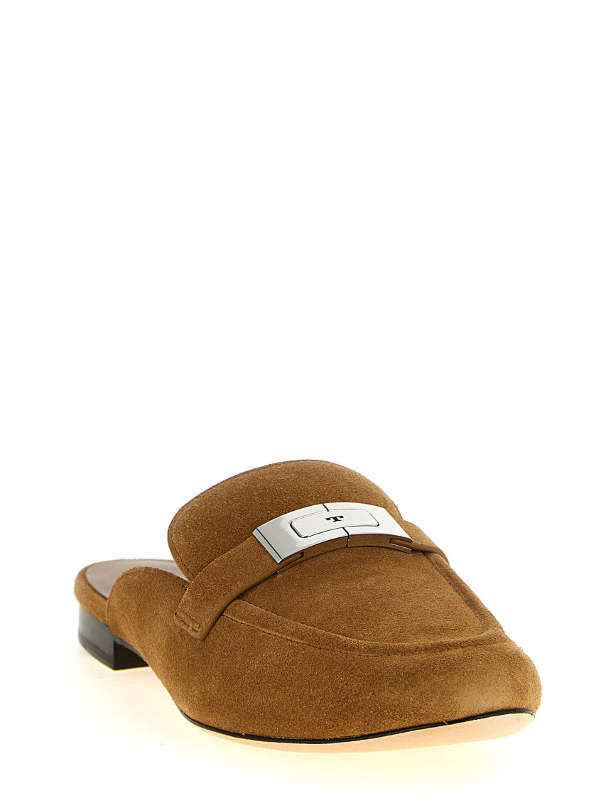 Brown Slip On Mules 2