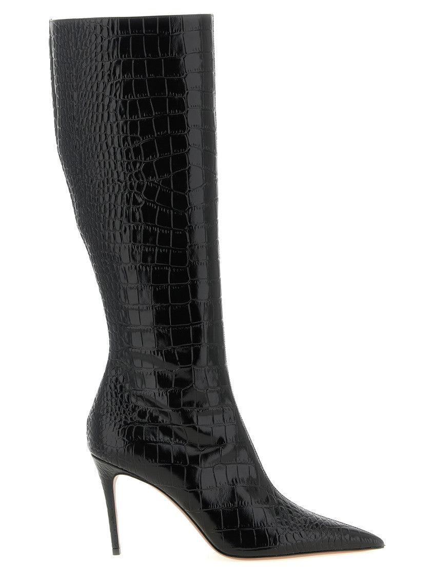 Black Vera Leather Boots 1