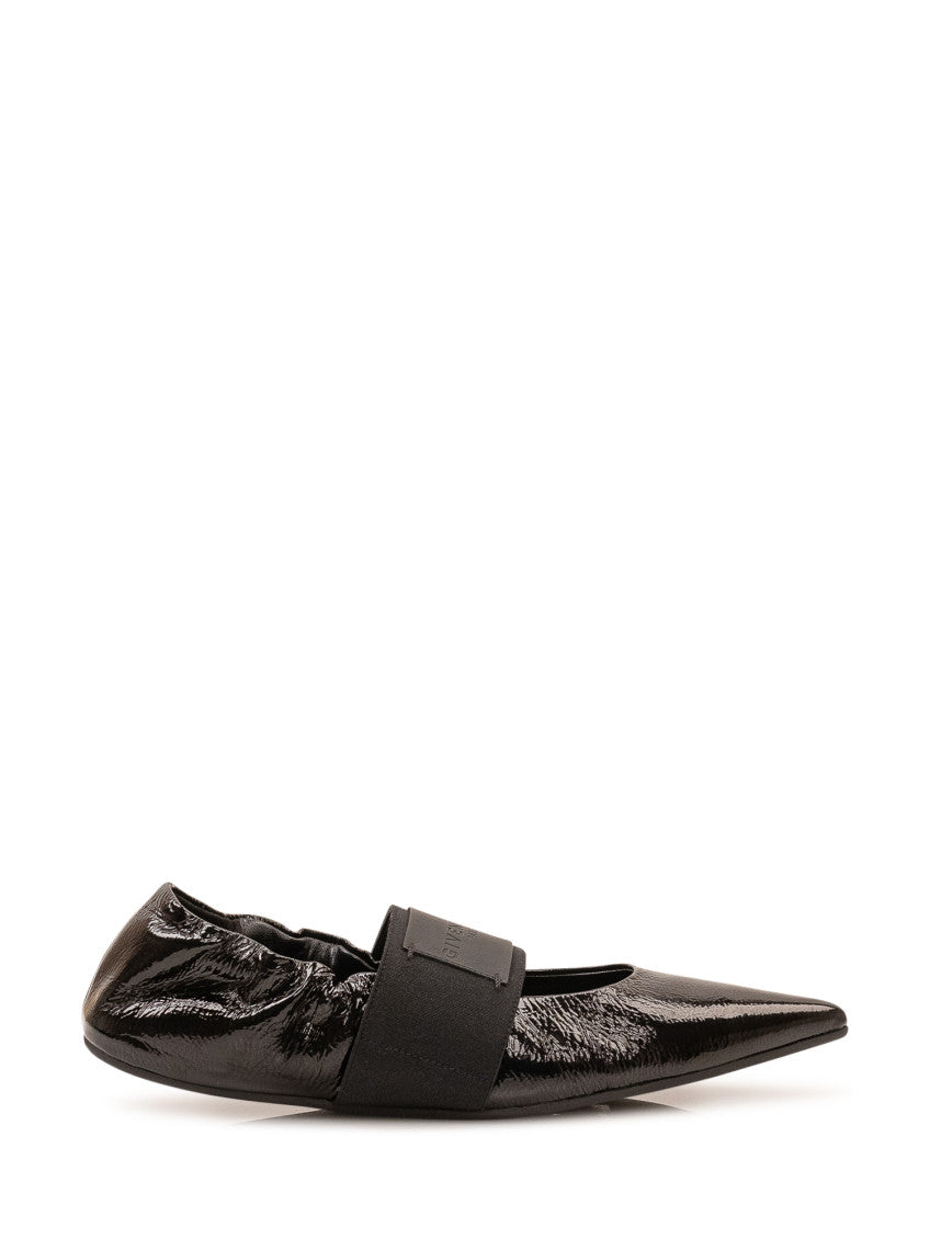 Black Logo Ballet Flats 1