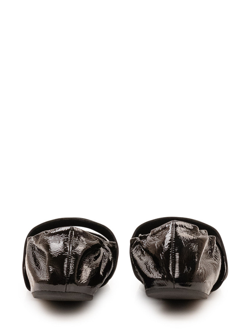 Black Logo Ballet Flats 3