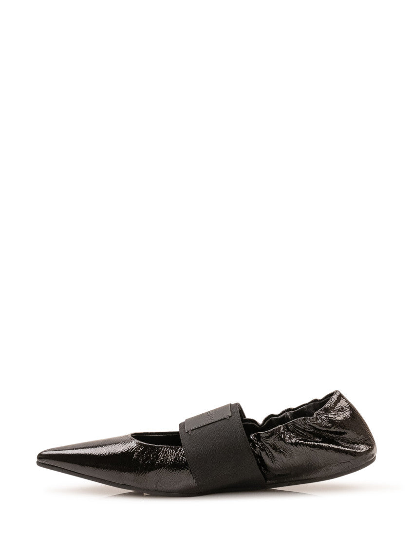 Black Logo Ballet Flats 4