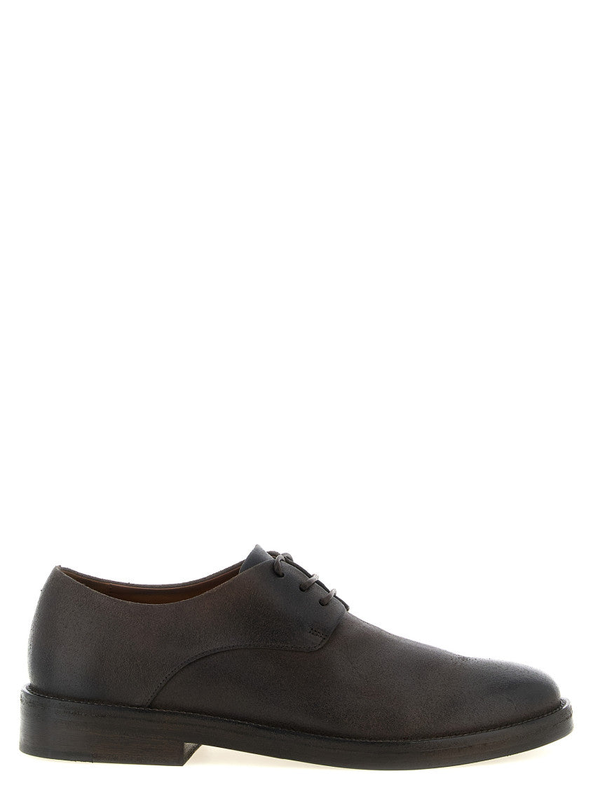 Brown Solid Lace Up Shoes 1