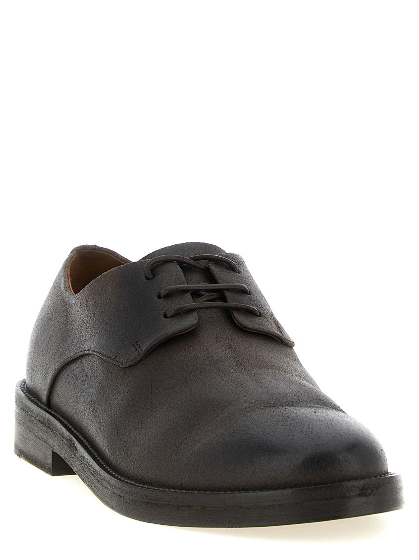 Brown Solid Lace Up Shoes 2
