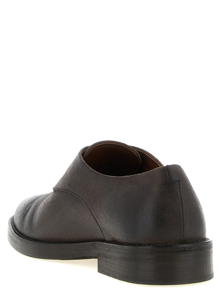 Brown Solid Lace Up Shoes 3