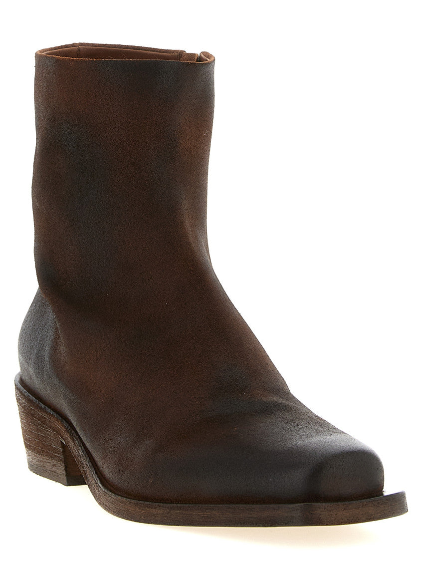 Brown Zipper Boots 2