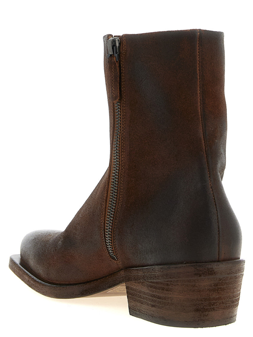 Brown Zipper Boots 3