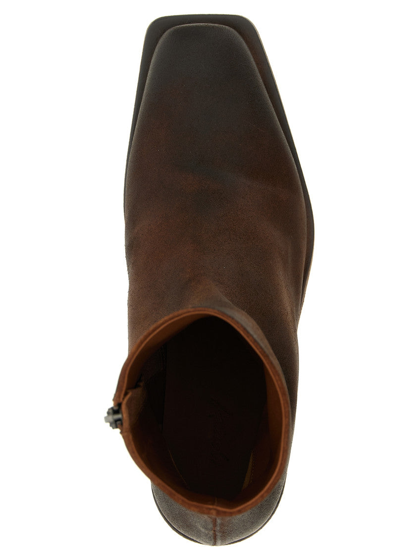 Brown Zipper Boots 4
