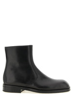 Black Zipper Ankle Boots 1