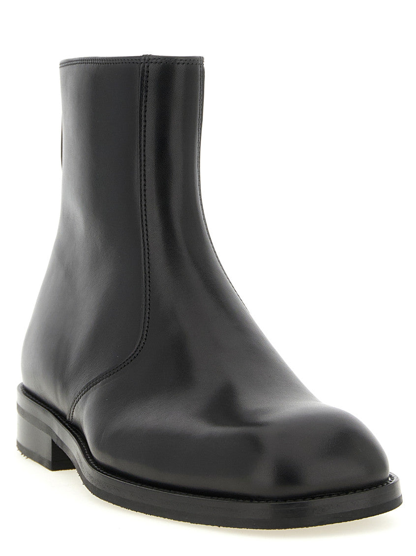 Black Zipper Ankle Boots 2